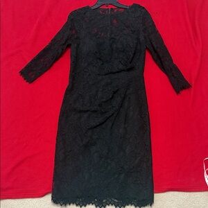 Chic Black Lace Long Sleeve Dress